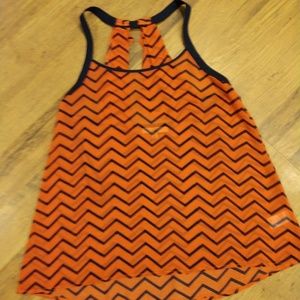 Sheer blouse tank top